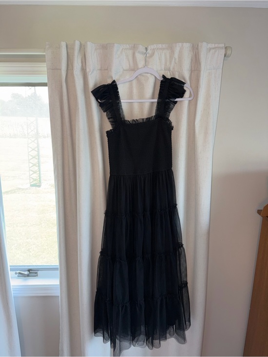 Pinkblush Dresses & Skirts - Pinkblush Black Ruffled Strap Tiered Midi Dress